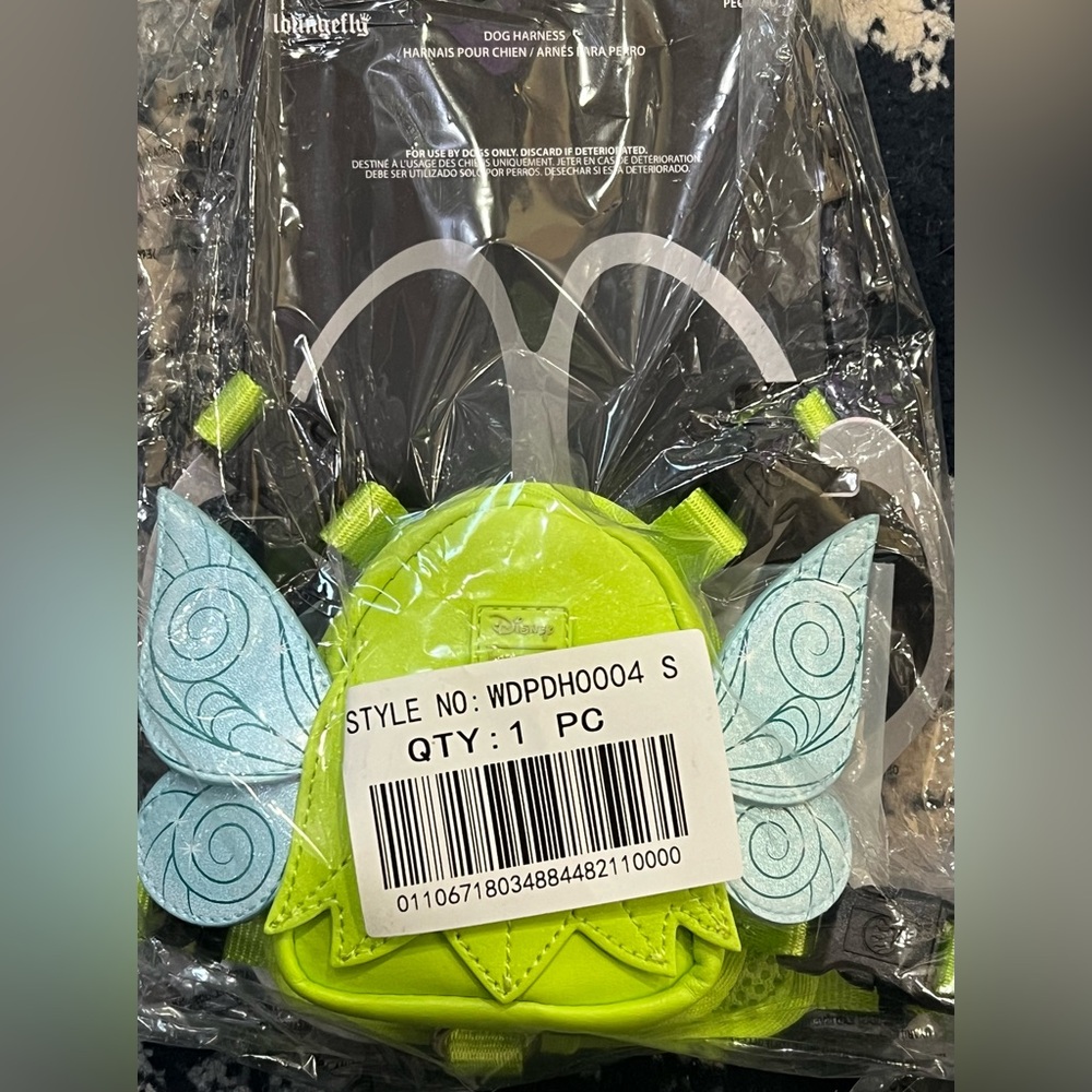 NWT Loungefly Disney Peter Pan Tinker bell cosplay pet harness size Large/med - Picture 9 of 9
